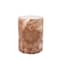Brown & White Floral Embossed Pillar Candle by Ashland®